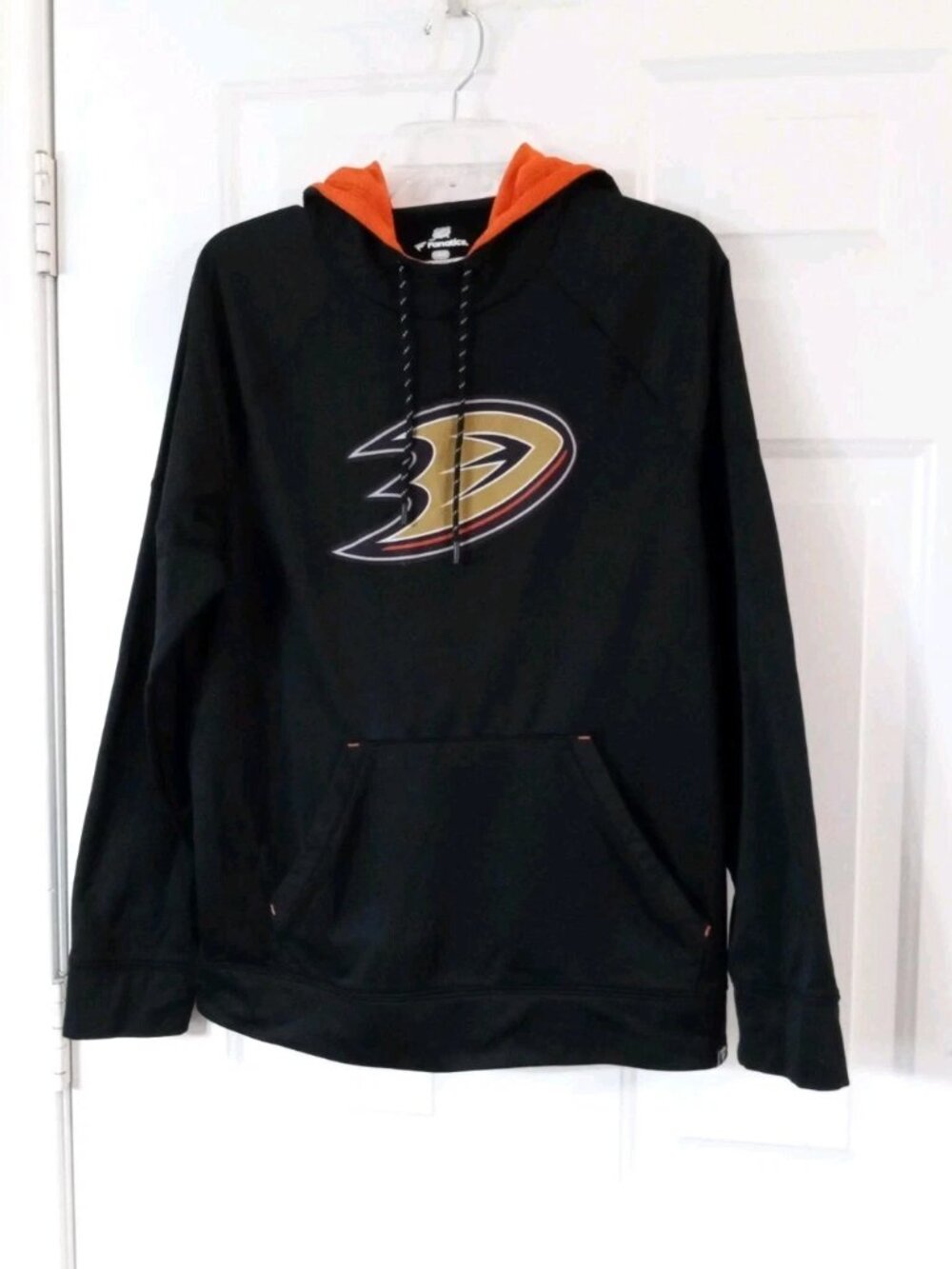 Anaheim Ducks Hoodie Men's Large Black NHL Hockey Pullover Sweatshirt Fanatics